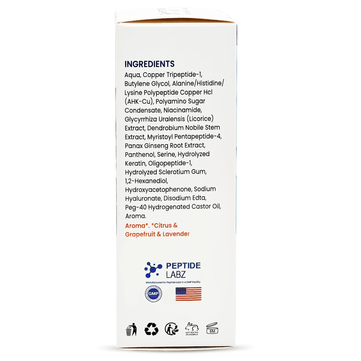Copper Peptide Hair Serum with Copper Tripeptide-1 – Dual Peptide Complex + Licorice Root – Citrus Scent – 1 fl oz