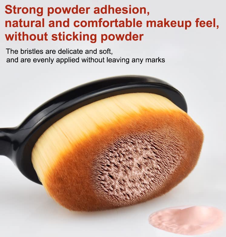 Toothbrush Type Foundation Makeup Brush - Ideal for Liquid & Cream Blending | Black