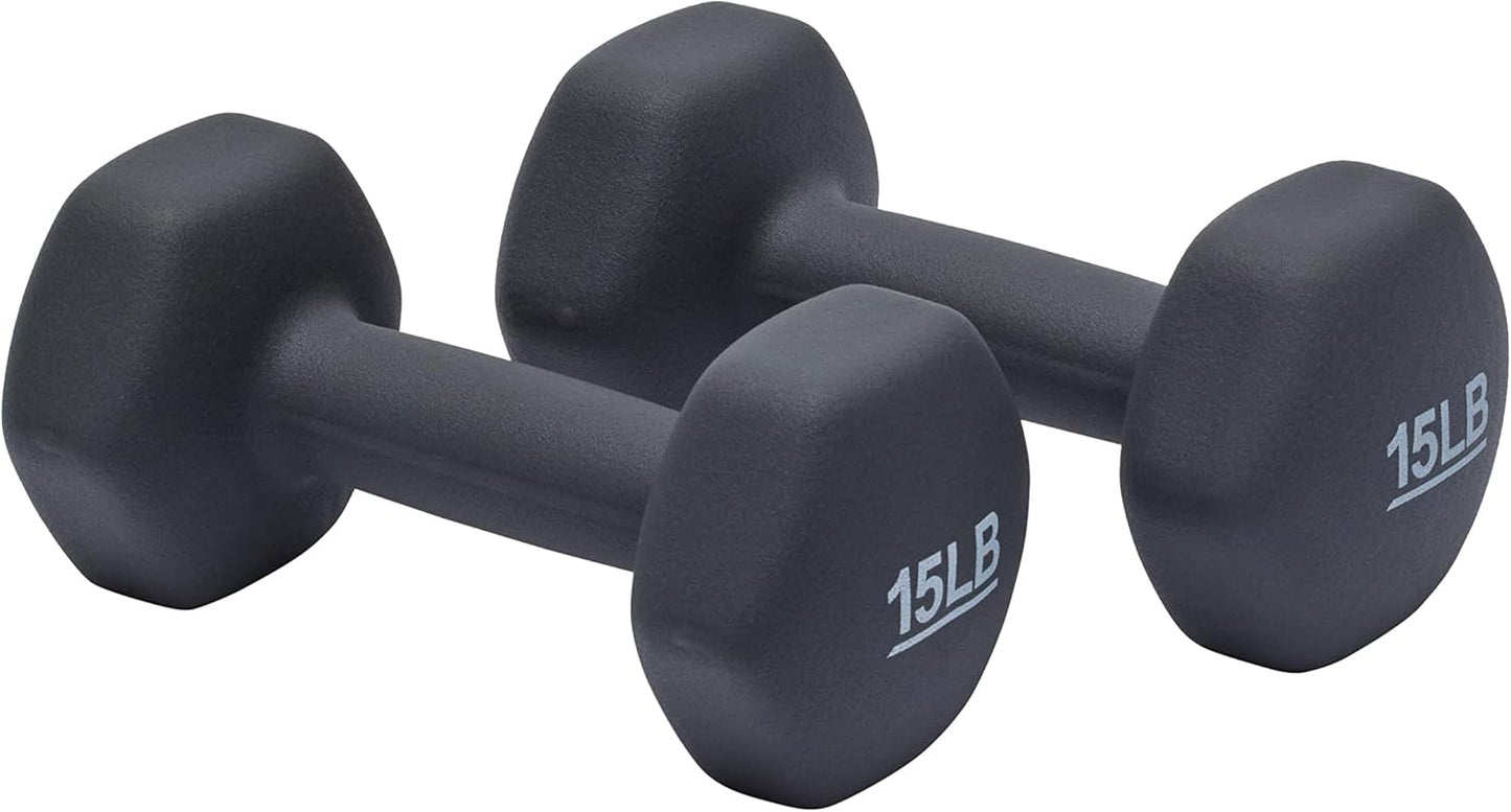 Neoprene Dumbbell Hand Weights for Exercise & Muscle Toning - Adjustable Sizes Available