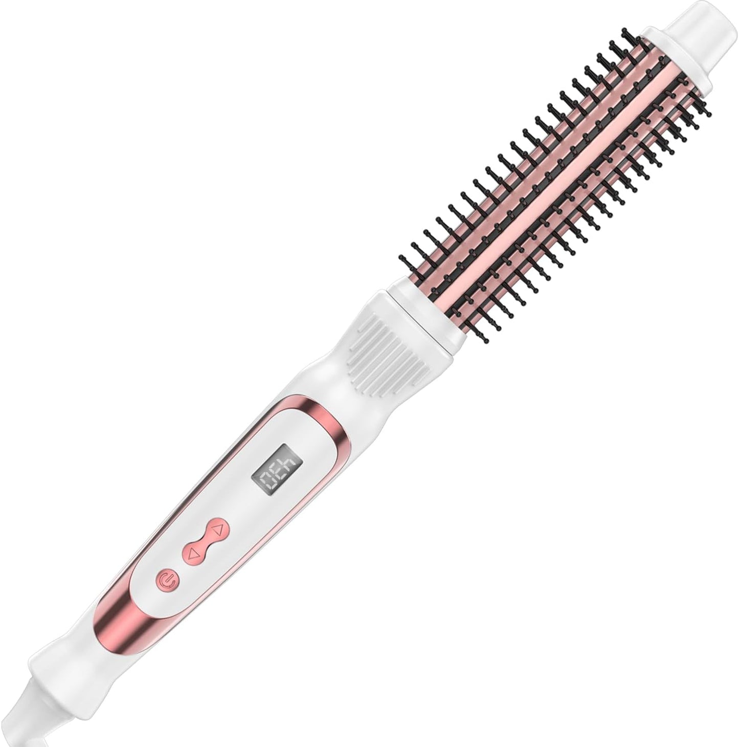 Thermal Brush 0.5 Inch Curling Iron - Volumizing Heated Round Brush | Ceramic Tourmaline Styling Tool (White)
