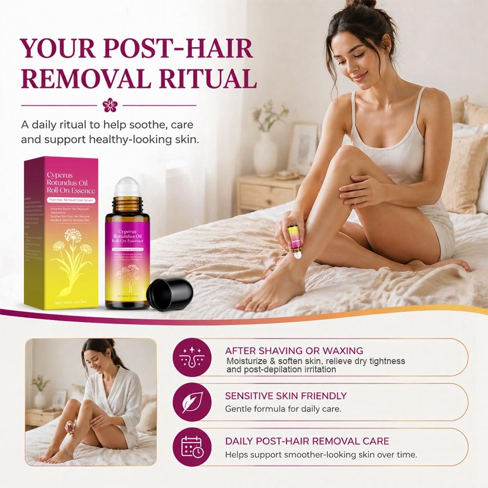 DreamCatching Cyperus Rotundus Oil, Natural for Reducing Body Hair Growth, Hair Removal, Reduces Unwanted Hair Growth, Shrink Pores 2.02 Fl Oz (Pack of 1)