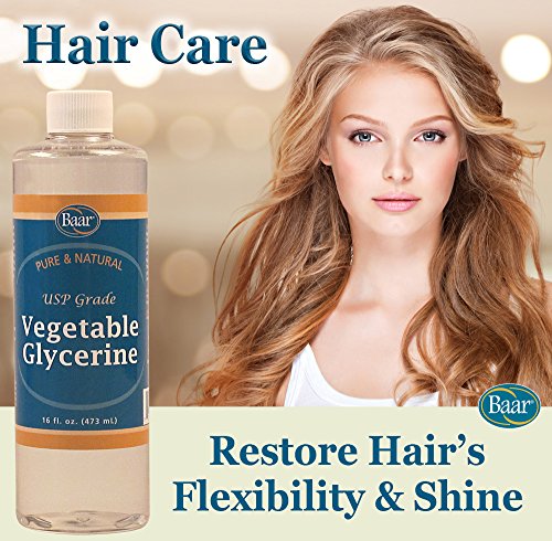 Baar Vegetable Glycerine - 100% Pure Food Grade USP, 16 fl. oz