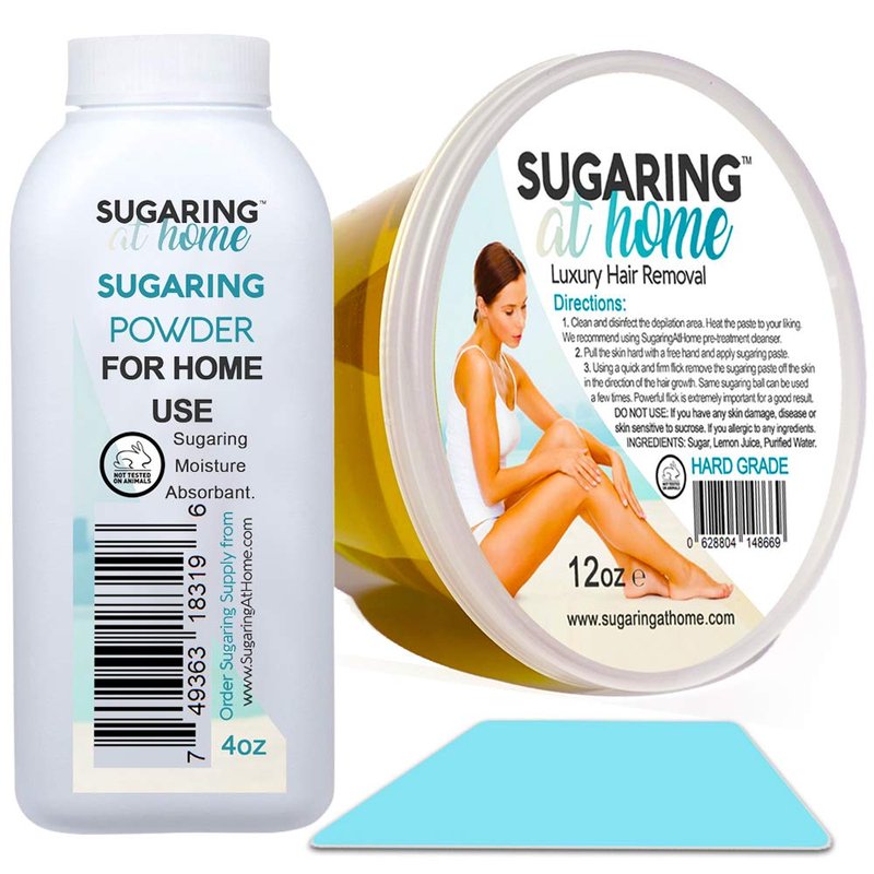 Sugaring Paste HARD for Coarse Hair Thick Hair and Darker skin + Sugaring Powder + Sugaring Applicator