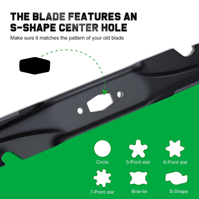 Grasscool 42 inch Mower Blades Replace Cub Cadet 742P05177 for Ultima ZT1 ZT2 Enduro XT1 XT2 LT42 LX42 42''Zero Turn Riding with S Shaped Hole 742-05177 742P05177A-X