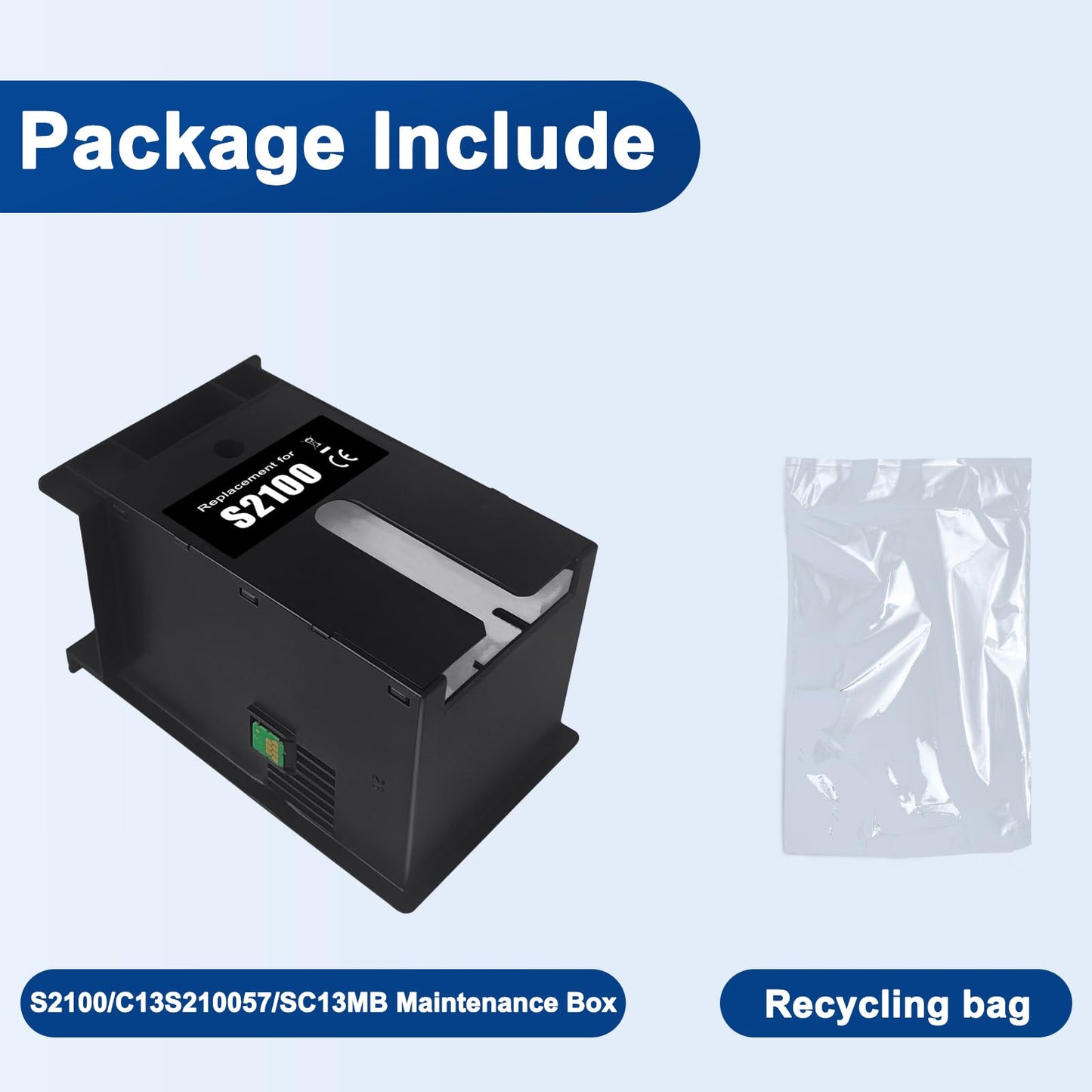 KSUMEI F570 S2100 C13S210057 SC13MB Maintenance Box Ink Waste Tank Compatible with SureColor SC-F531 SC-F560 SC-F570 SC-T2100 SC-T3100 T5130 T5160 T5170 Printers