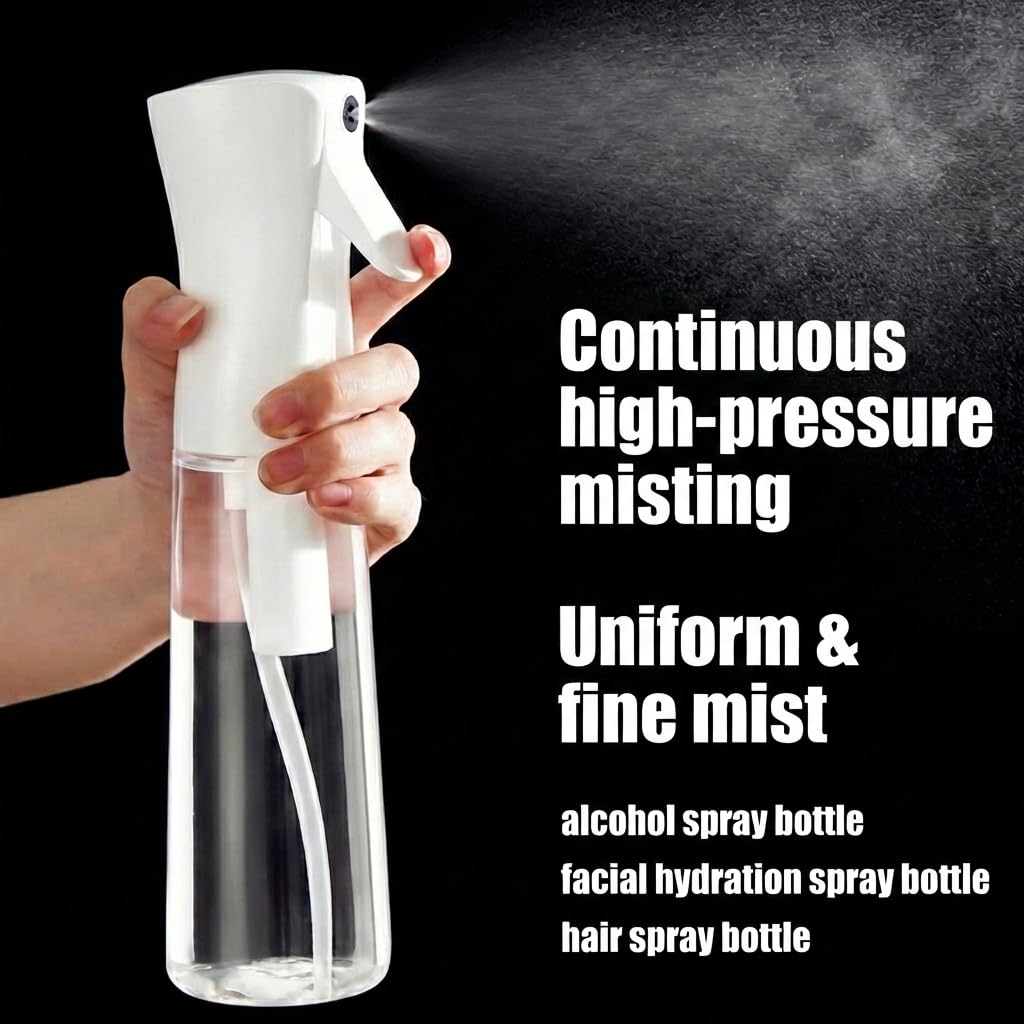 Mutaomay Continuous Spray Bottles,Spray Bottle for Hair&Water Spray Bottle for Travel Essentials, Multi-Use ，Beauty， Care, Makeup, Hydration & Pet Grooming-200ml