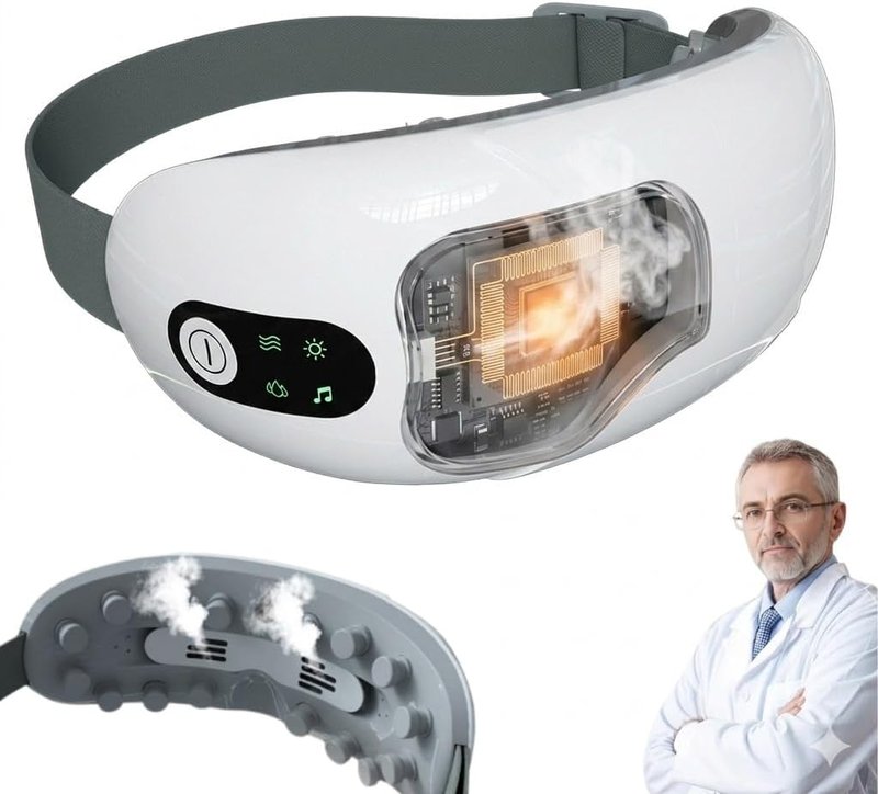 Steam Eye Therapy Pro - Bionic Massage Eye Mask for Dry Eyes | Smart Nano Mist, Heat & Vibration, 4 Adjustable Modes