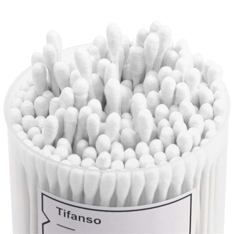 Cotton Swabs - 200 Count Double Tipped Ear Buds | Natural, Hypoallergenic & Cruelty-Free (White)
