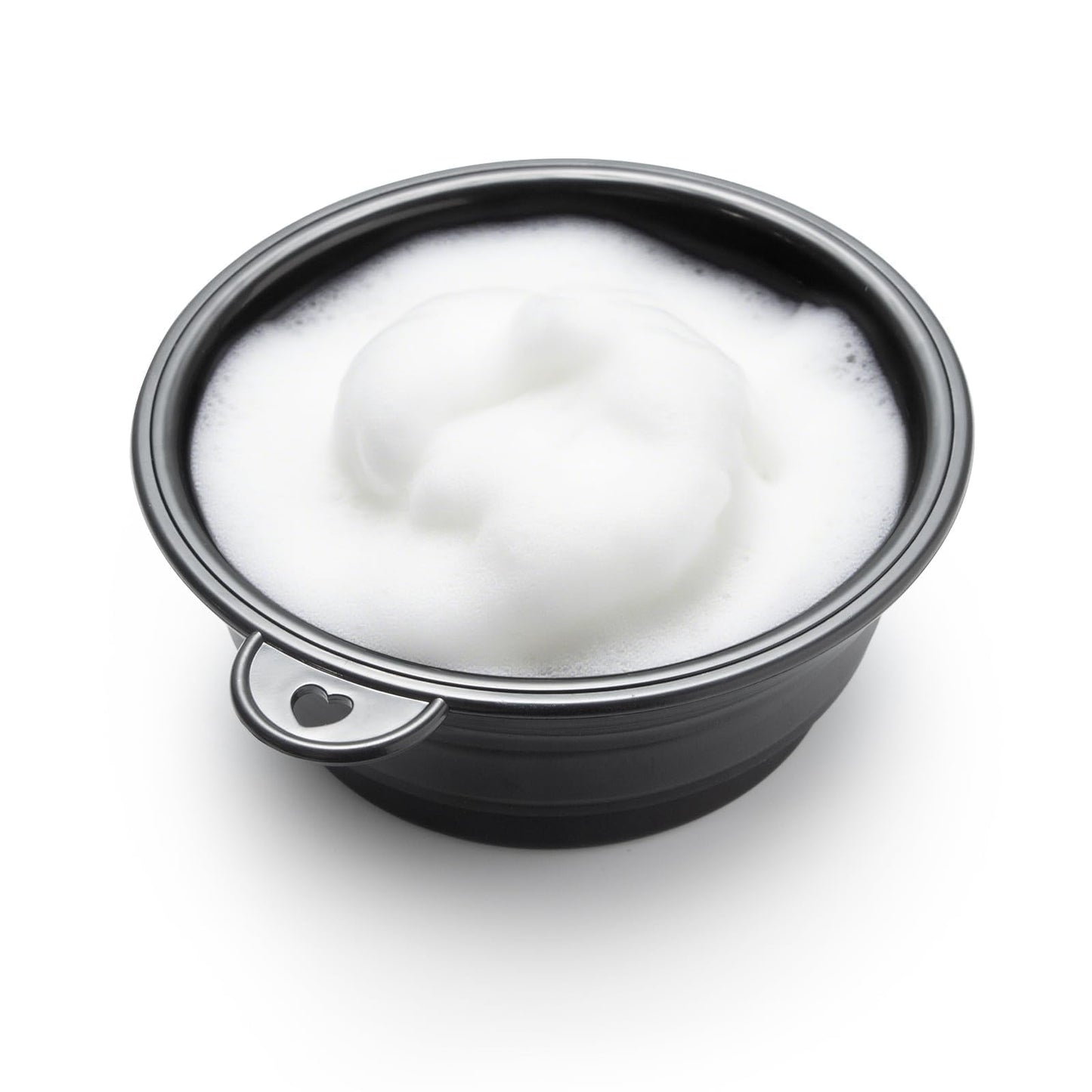 SPOSAFE Foldable Shaving Soap Bowl – Portable, Easy-to-Carry Shaving Soap Cup for Wet Shave, Travel Shaving Lather Bowl/Shaving Mug Compatible with Shave Cream & Soap for Men (Black)