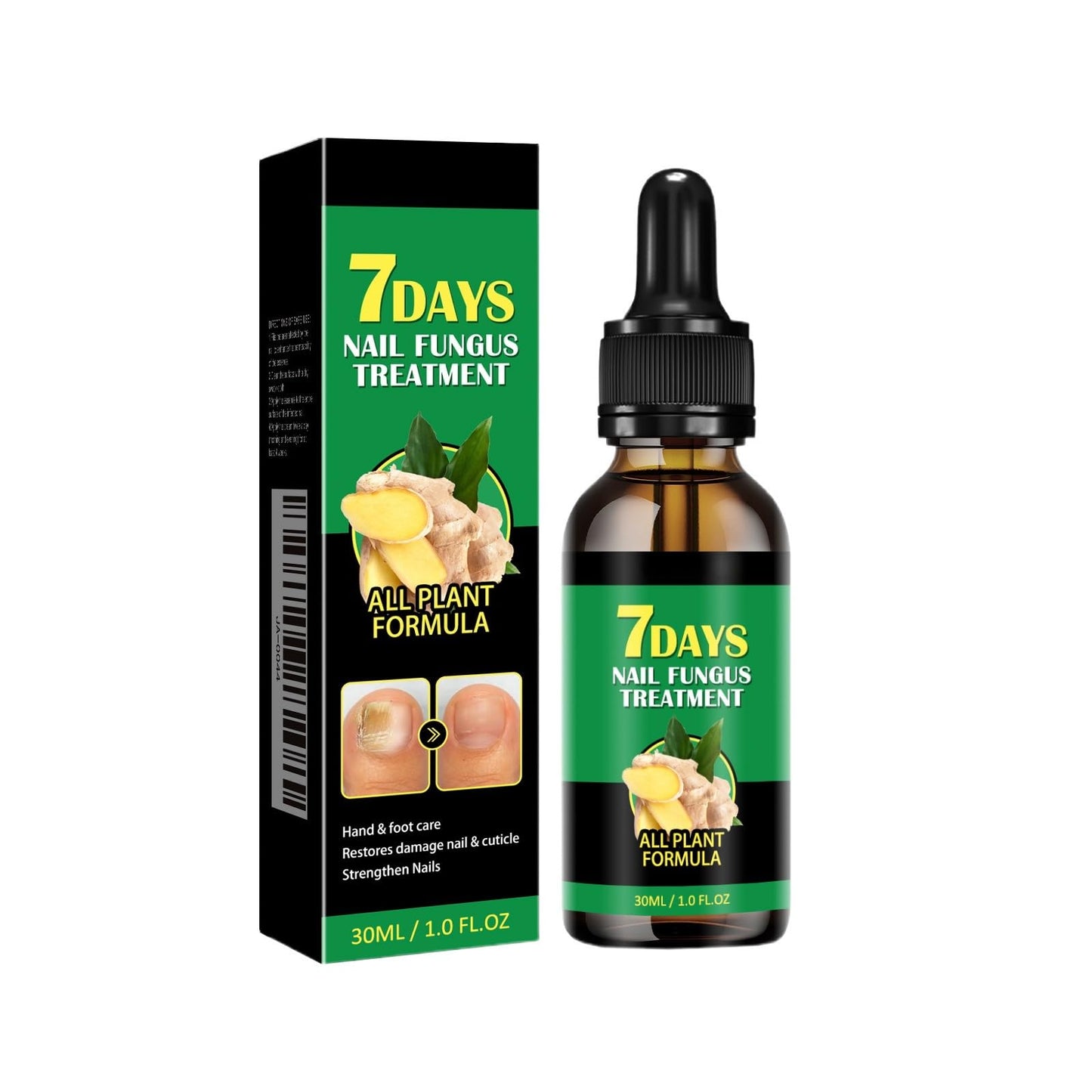 Ginger Nail Growth Serum, Nail Serum 7 Days Intense Repair for Nails Edges, 30ml
