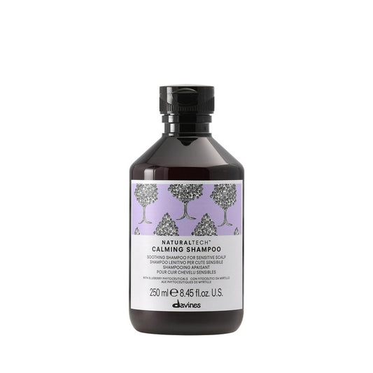 Davines Naturaltech Calming Shampoo, Soothing & Relieving for Sensitive Scalp - With Blueberry Phytoceuticals - Gentle Cleanser Reduces Itching & Redness, 8.45 Fl Oz