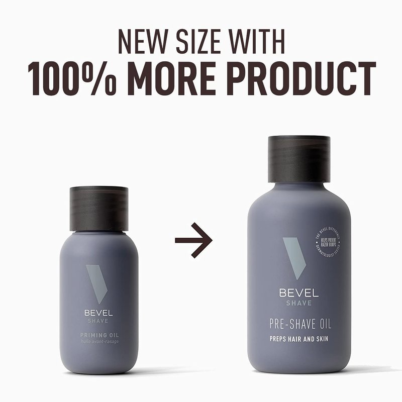 Bevel Pre Shave Oil, 2 fl oz & Restoring After Shave Balm, 4 fl oz Bundle For Men, Beard Care, Alcohol Free, Tea Tree Oil, Helps Avoid Ingrown Hairs, Bumps, And Protects Skin from Irritation