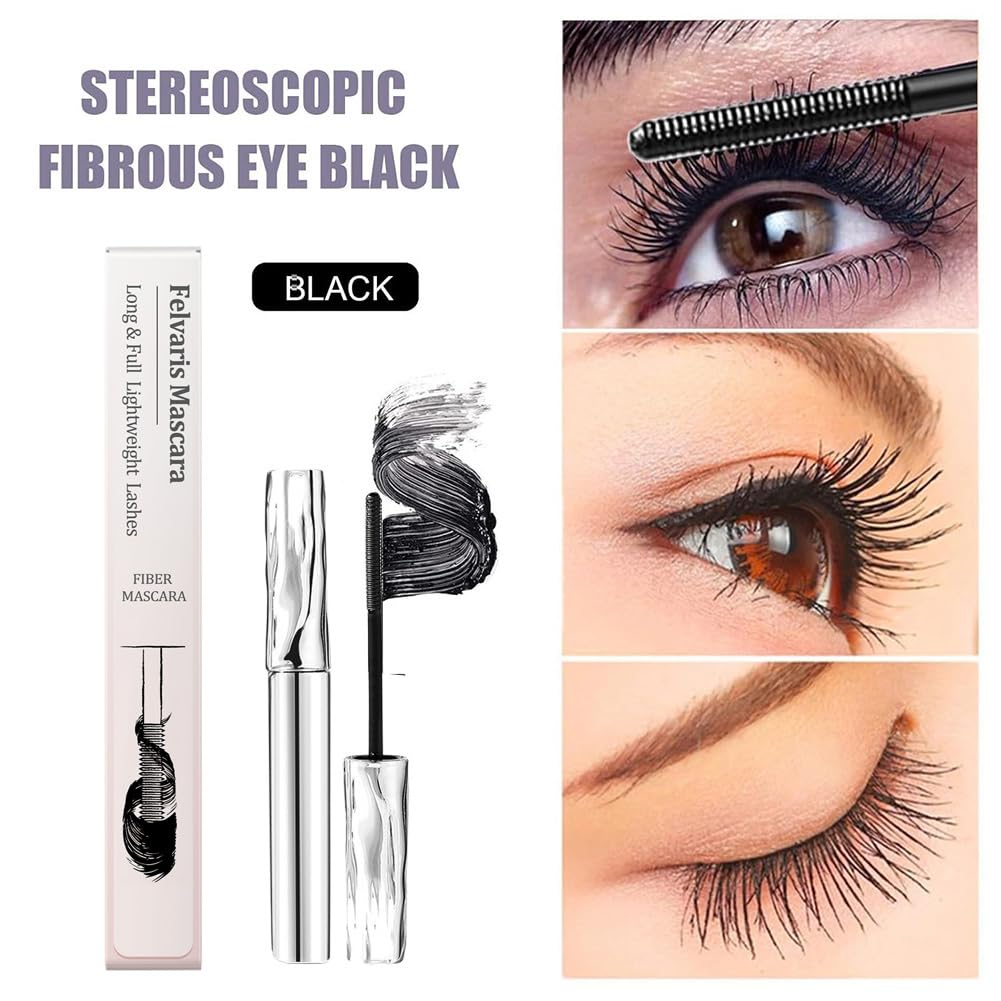Waterproof Fibre Mascara - 3D Curling & Lengthening Black Formula | Metal Wand Applicator