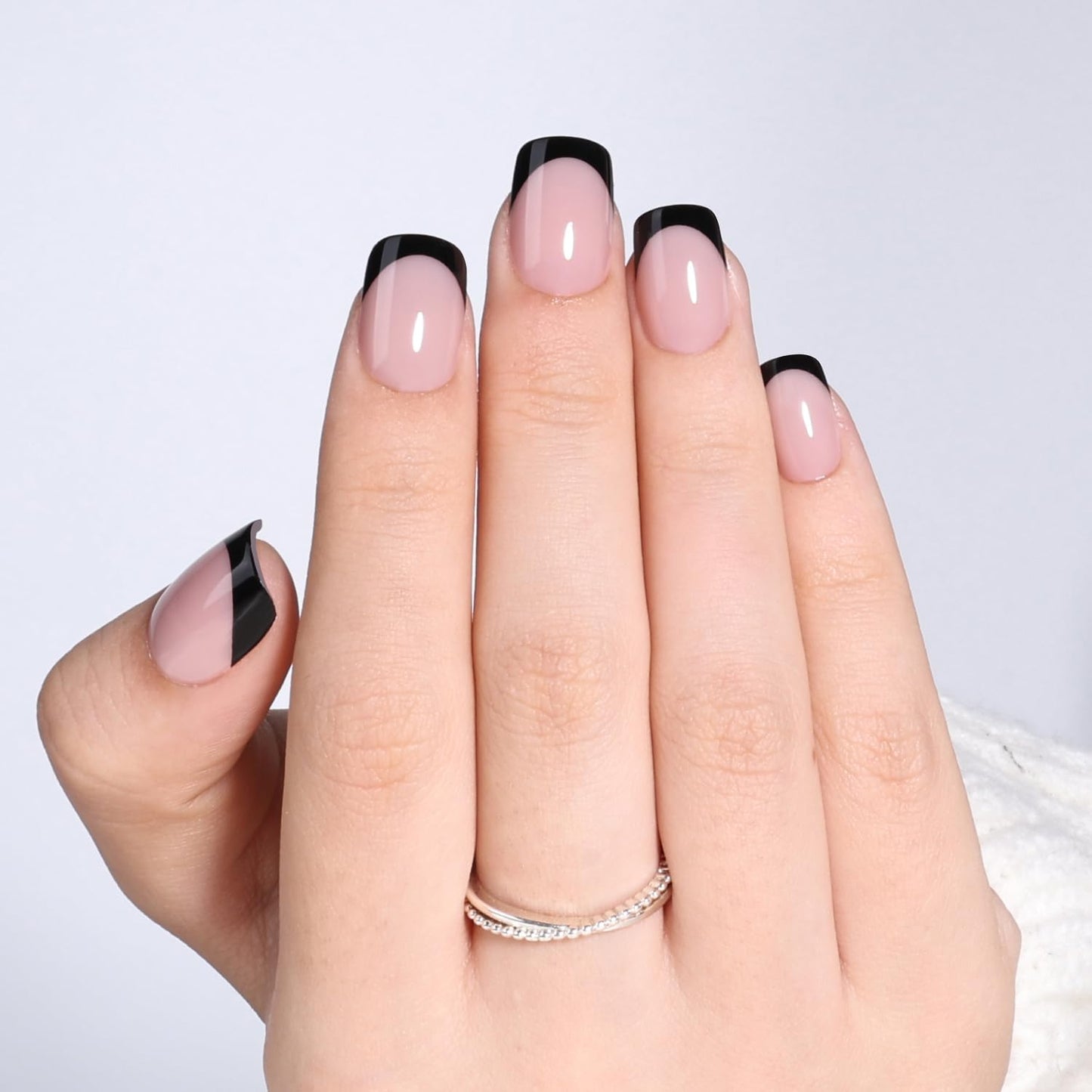 Glossy Red Press On Nails - Almond Shape Fake Nails with Glue | 32 PCS, 16 Sizes for Women