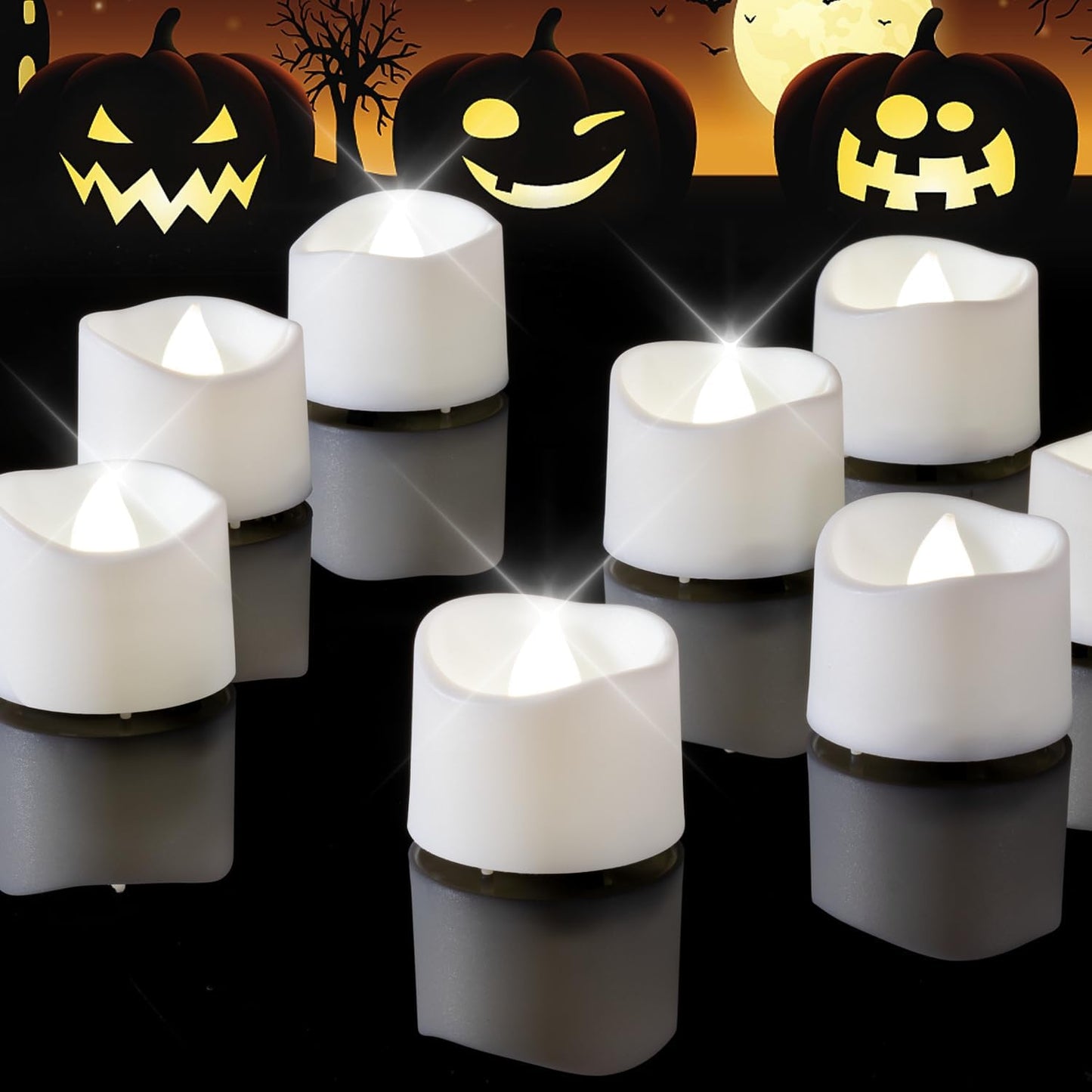 Flickering Flameless Candles - 24Pcs Battery Operated LED Tea Lights | 200+ Hours for Weddings, Parties, Decor