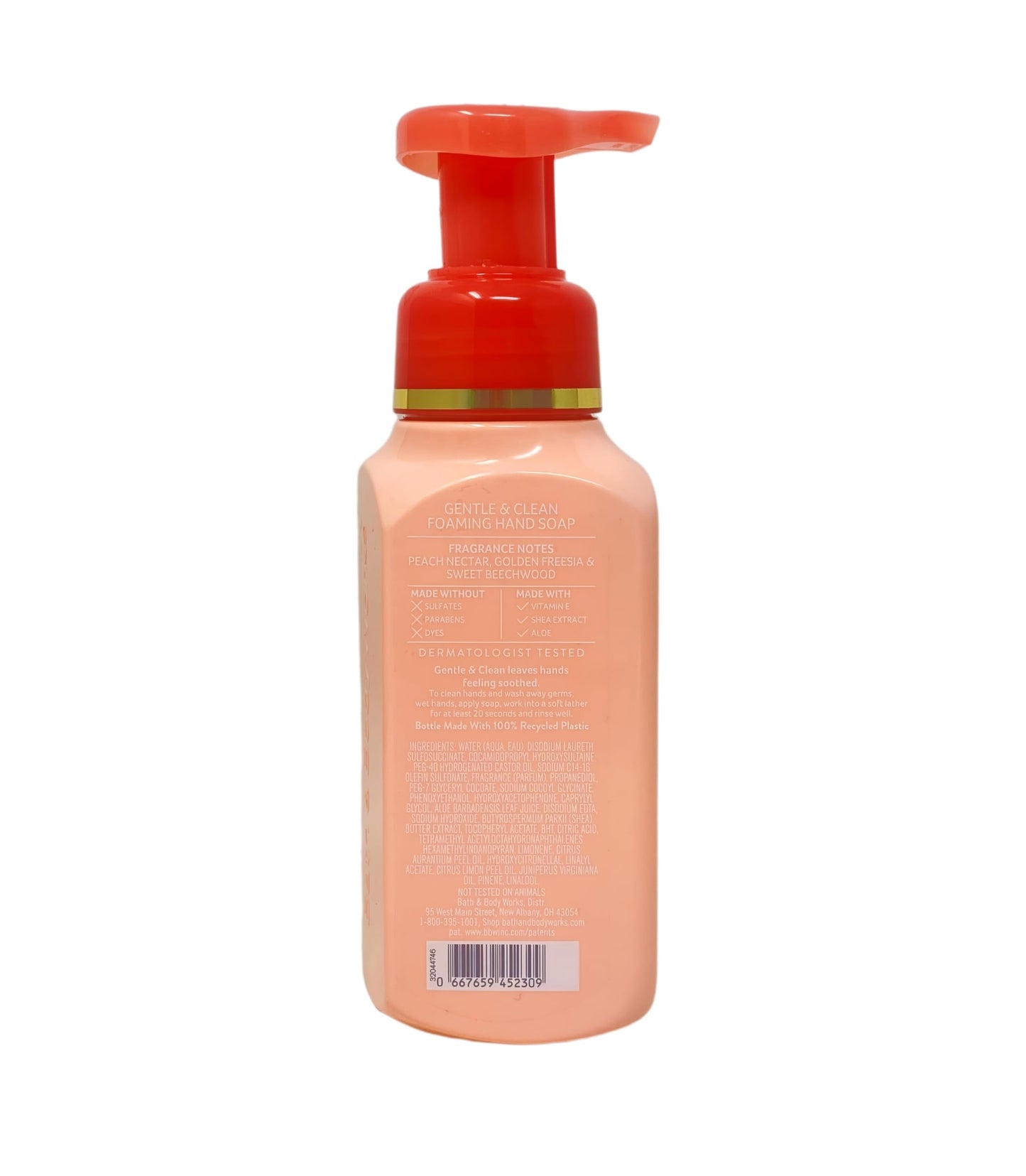 Bath & Body Works Peach Blossom & Nectar 3 Gentle & Clean Foaming Hand Soaps with a Natural Oats Sample Soap