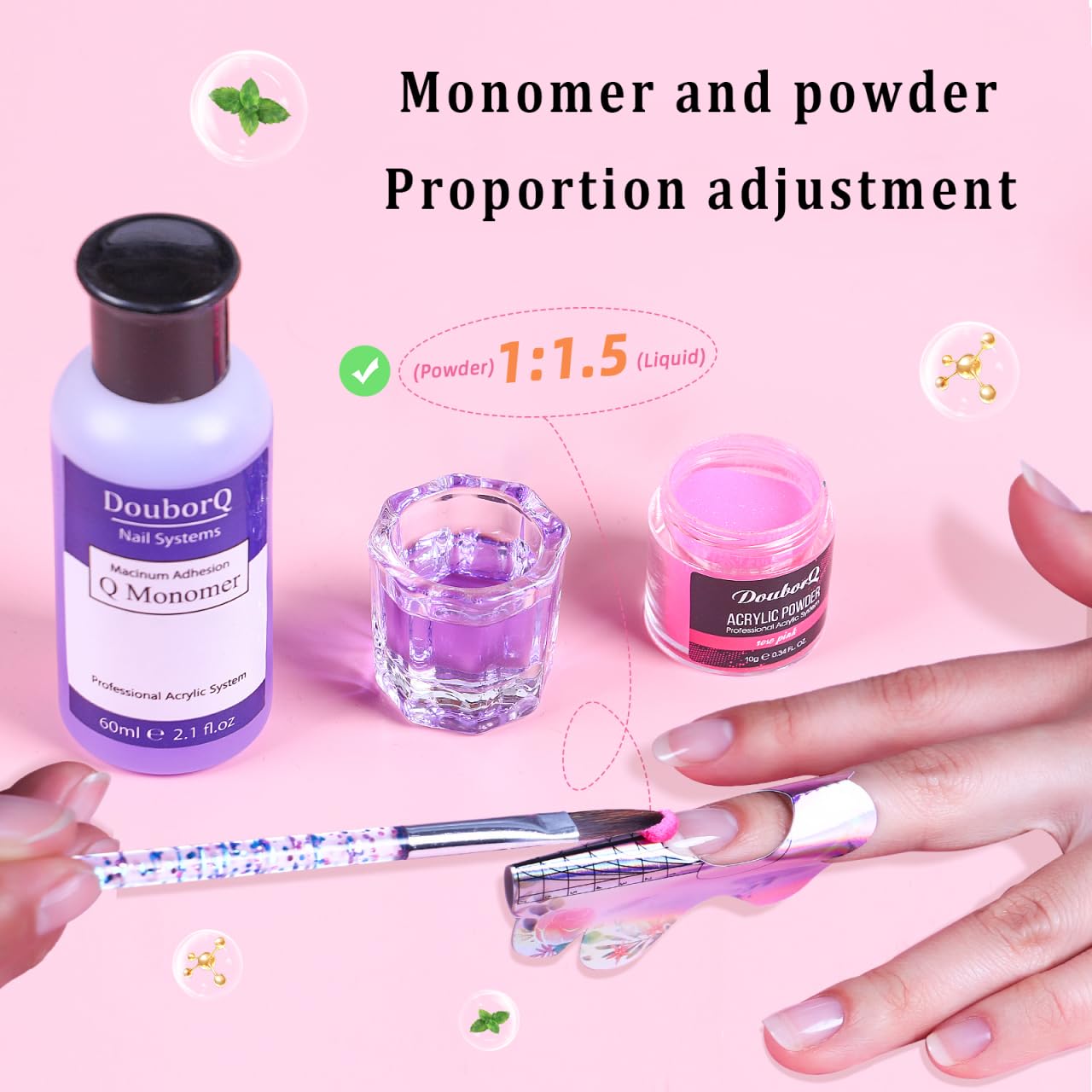 Acrylic Nail Art Kit for Beginners with U V Lamp and Drill