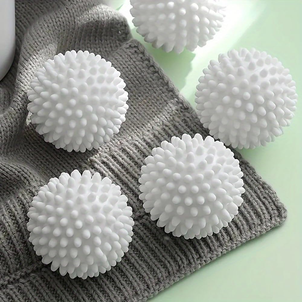 Reusable Laundry Sorter Balls - 6 Pack Fabric Softening Pellets Reduce Wrinkles & Static Cling | White