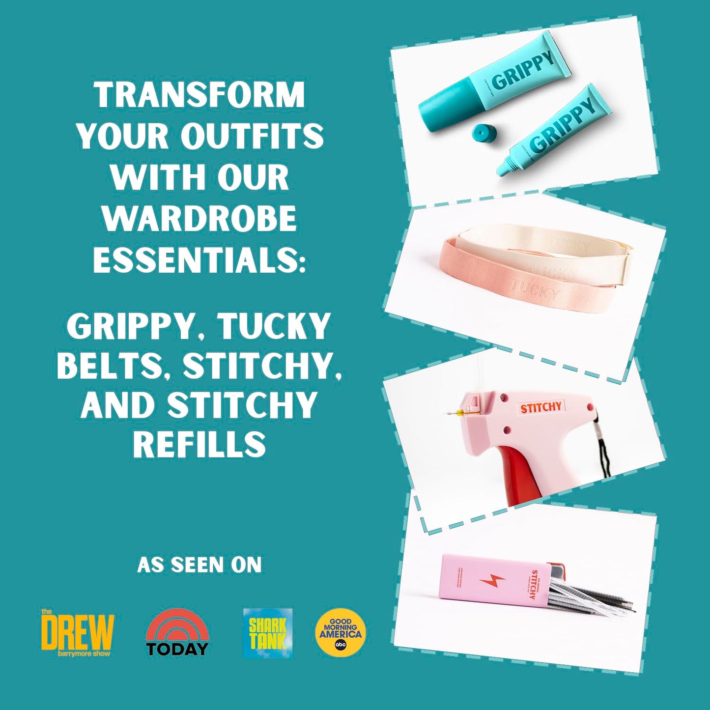 Grippy Roll-On Body Adhesive | Invisible & Sweat-Resistant Fashion Tape for Sensitive Skin - 20ml