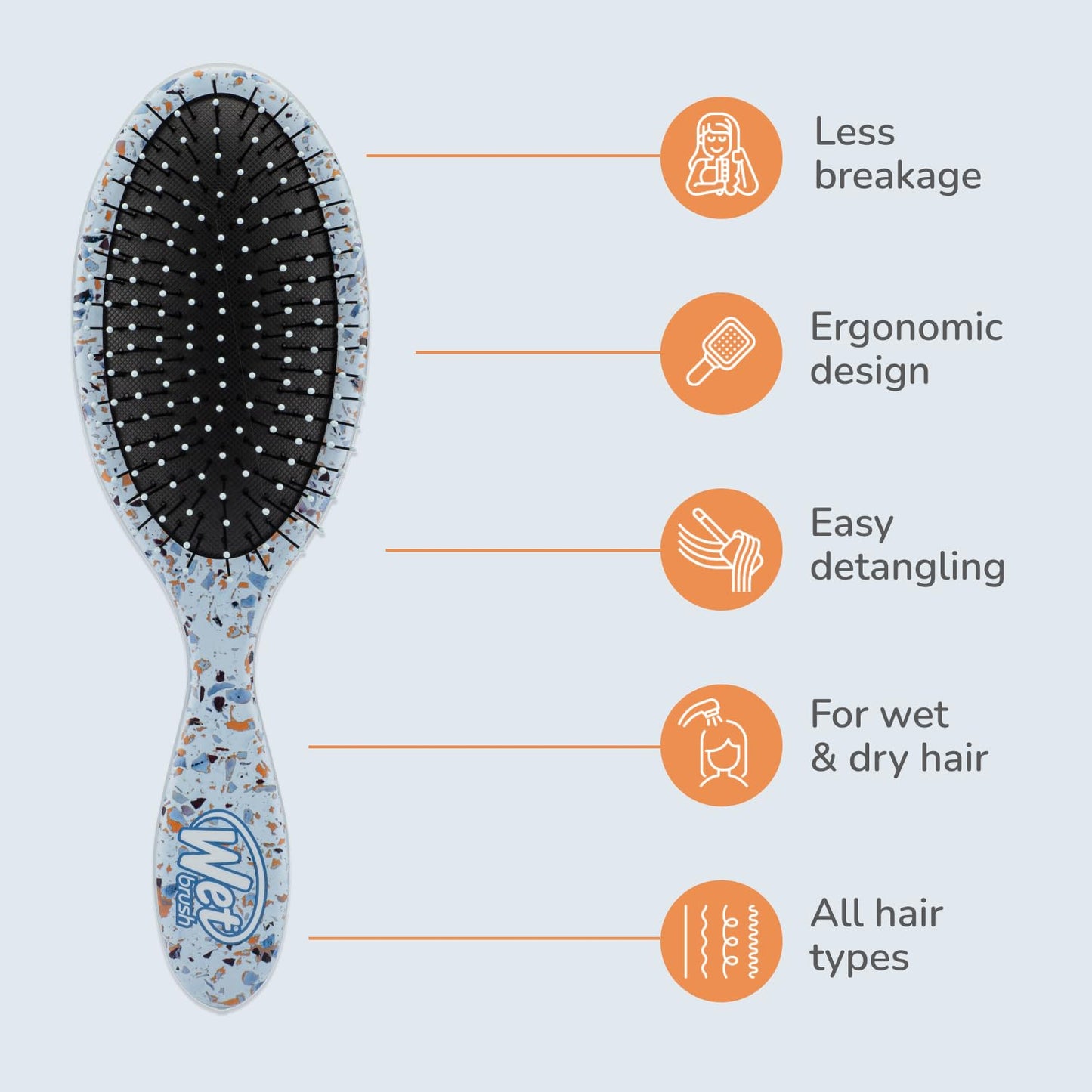 Wet Brush Original Detangler Hair Brush - Ultra-Soft IntelliFlex Bristles for All Hair Types | Pain-Free Tangle Removal