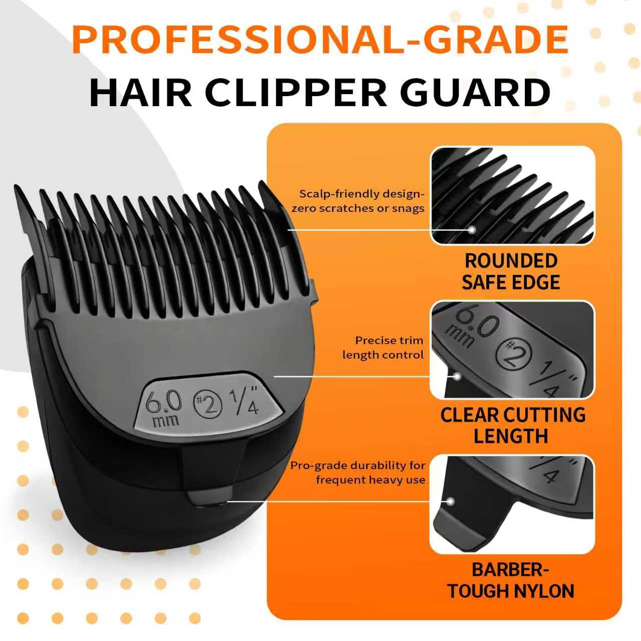 4-Piece Replacement Guide Comb Set (1/16”, 1/8”, 1/4”, 1/2”) Compatible with Remington Shortcut HC4240, HC4250, HC4300