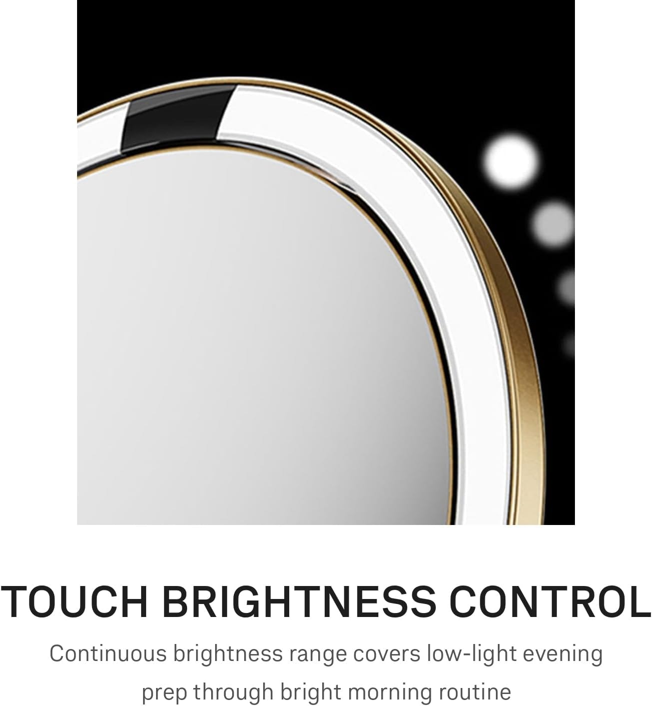 Sensor Mirror Trio - 1X 5X 10X Magnification Round Makeup Mirror | Tru-Lux® Light, Adjustable Brightness, Brass Steel