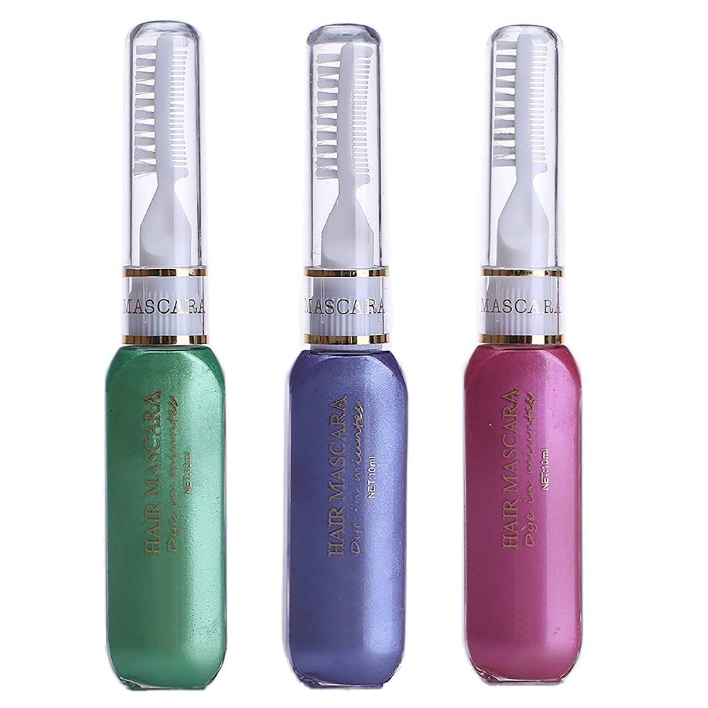 Temporary Hair Color Mascara - Washable Silver Gray Hair Dye Stick | Non-Toxic Instant Application