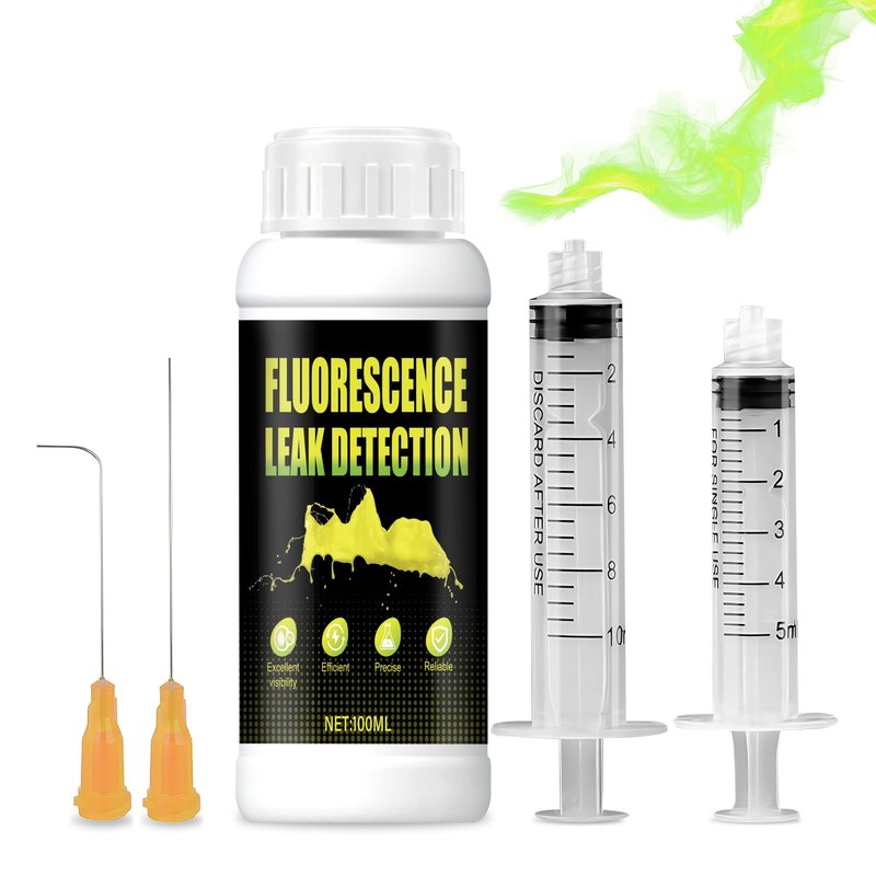 kuailaya Pool Leak Detection Kit, Pool Leak Detection Dye Kit Water Tracing Dye with 2 Precision Applicators High Visual Recognition Easily Locates Leaks for Pools Spa Tub Fountain, 100ml Yellow