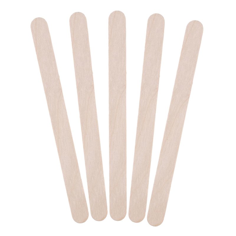 200/500/1000pcs 4.5 Inch Wooden Craft Sticks, Hair Removal Wax Sticks for Eyebrow and Body, Wax Wiping Tools,Natural Wood Popsicle Ice Cream Sticks,Art Projects DIY Wood Crafts