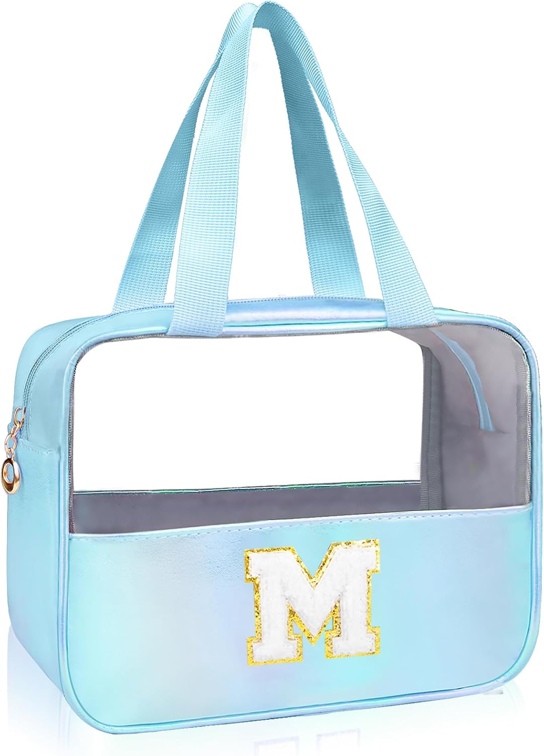 Personalized Pink Clear Makeup Bag - Large Cosmetic Organizer for Travel | Ideal Gift for Women & Girls