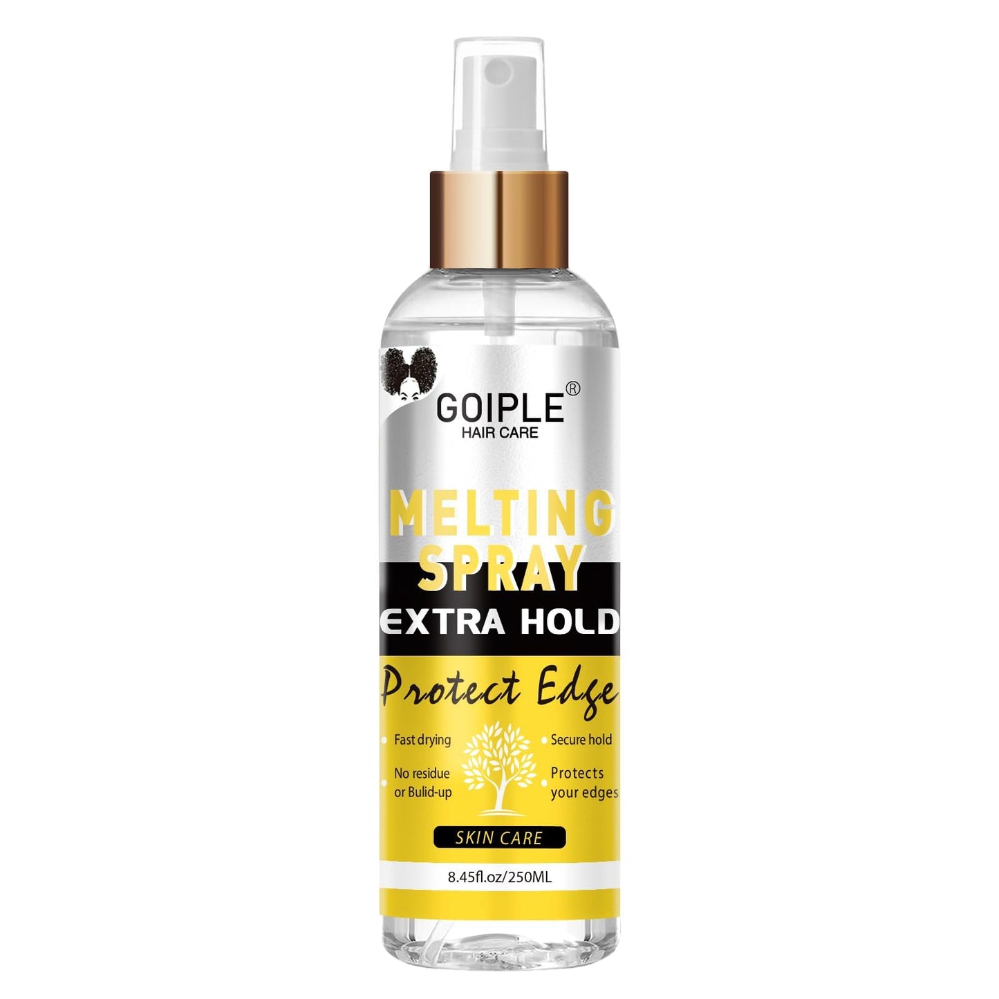 8.45 fl oz Lace Melting and Holding Spray Glue-Less Hair Adhesive for Wigs, Lace Bond Adhesive Spray Wig Spray for Closure Wigs Closure Front Extensions, Strong Natural Finishing Hold with Control