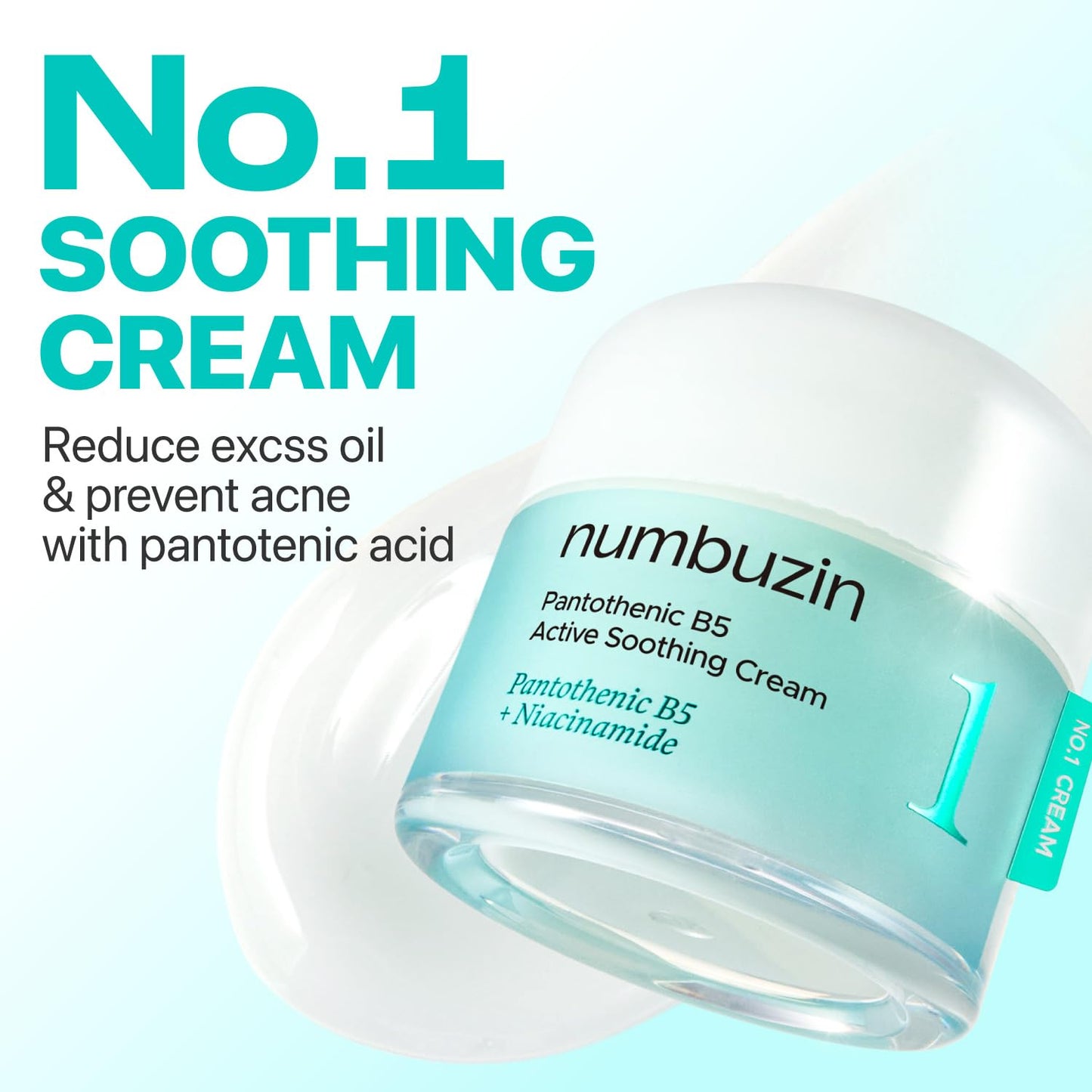 Numbuzin No.1 Pantothenic B5 Soothing Cream - Sebum Control & Skin Repair | 2.70 fl oz