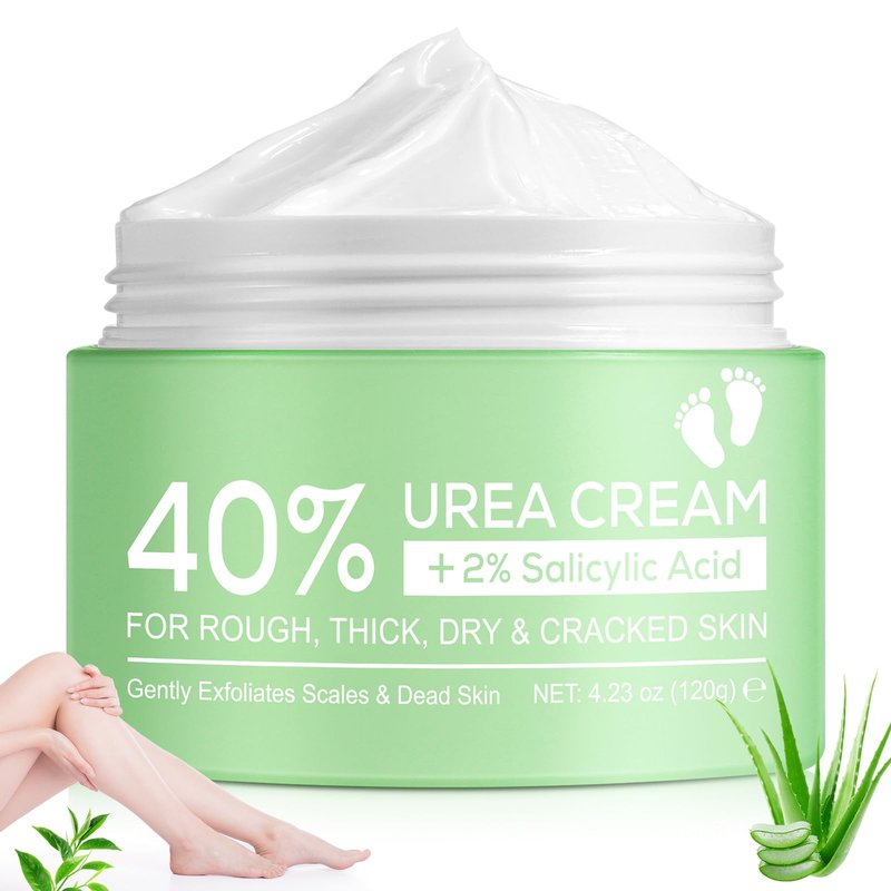 Mariayu Urea Cream 40%, with 2% Salicylic Acid 4.23 oz, Powerful Softening of Cracked Heels, Quick Absorption, Urea Foot Cream for Dry Heels, Hands, Feet, Knees & Elbows