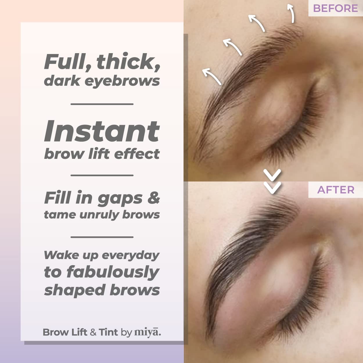 Miya Lash Lift & Brow Lamination Kit - Professional Keratin Treatment for Voluminous Eyebrows & Lashes | 8-Week Results