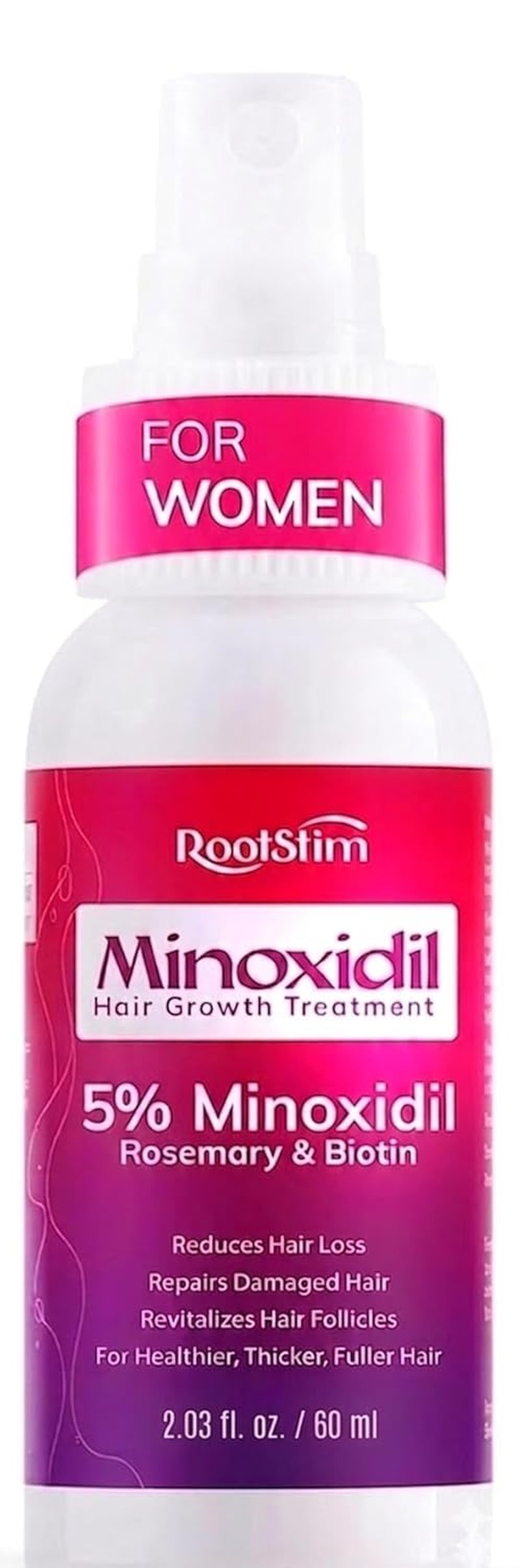 5% Minoxidil Spray for Women's Hair Growth - Extra Strength with Rosemary & Biotin for Thinning Hair - 2 Fl Oz