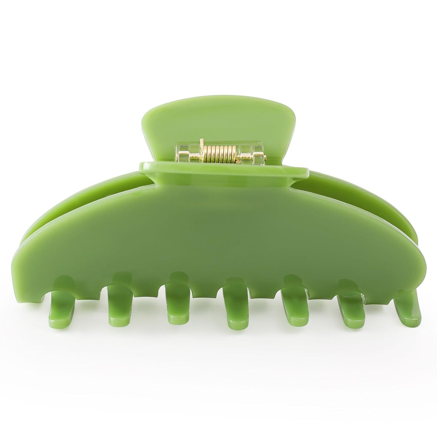 Hair Claw Clips for Thick Hair - Tortoise Shell Large Green Celluloid Butterfly Clips | Strong Hold for Women