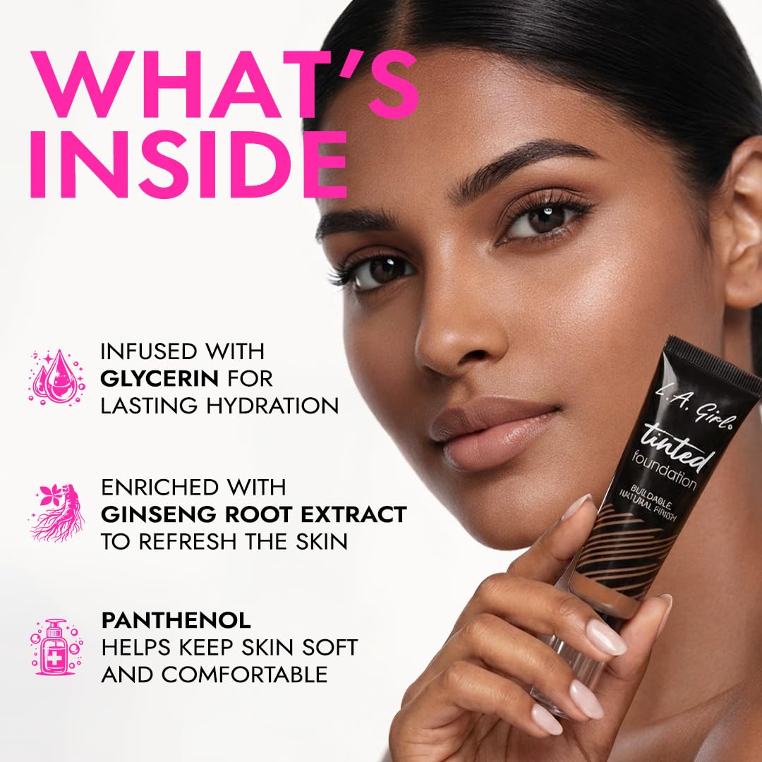L.A. Girl Tinted Foundation - Medium Beige | Flawless Coverage & Lightweight Formula