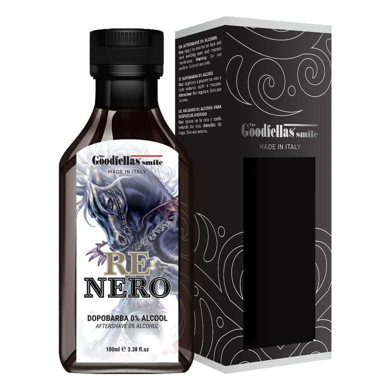 The Goodfellas' smile Alcohol-Free Soothing Aftershave Splash/Tonic, Made in Italy, 100 ml, 3.38 oz (NERO/Patchouly & Cedarwood)