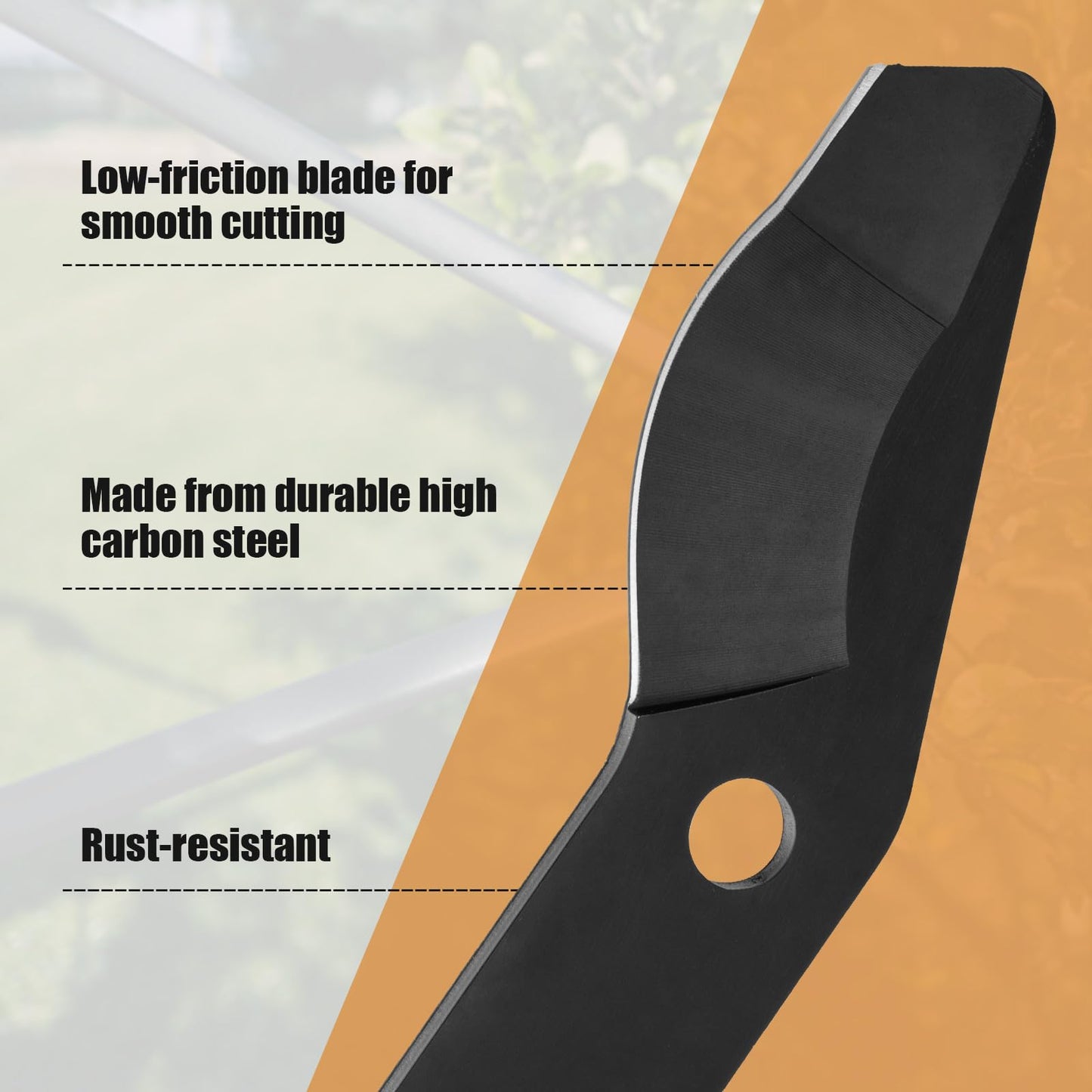 Steel Lopper Replacement Blade for 32 Inch Bypass Lopper, 2 PC Large Pruner Blades for Branch Cutting Gardening Tools, Black