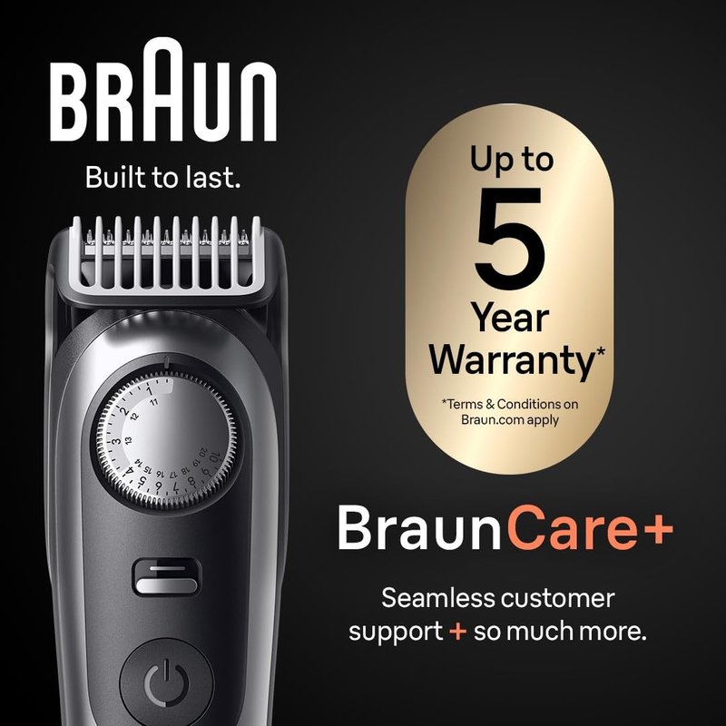 Braun All-in-One Series 9 Men’s Electric Beard Trimmer, Hair Clipper, Shaver & Razor for Face, Hair & Body, AIO 9535 with Gillette Labs Razor, Cordless