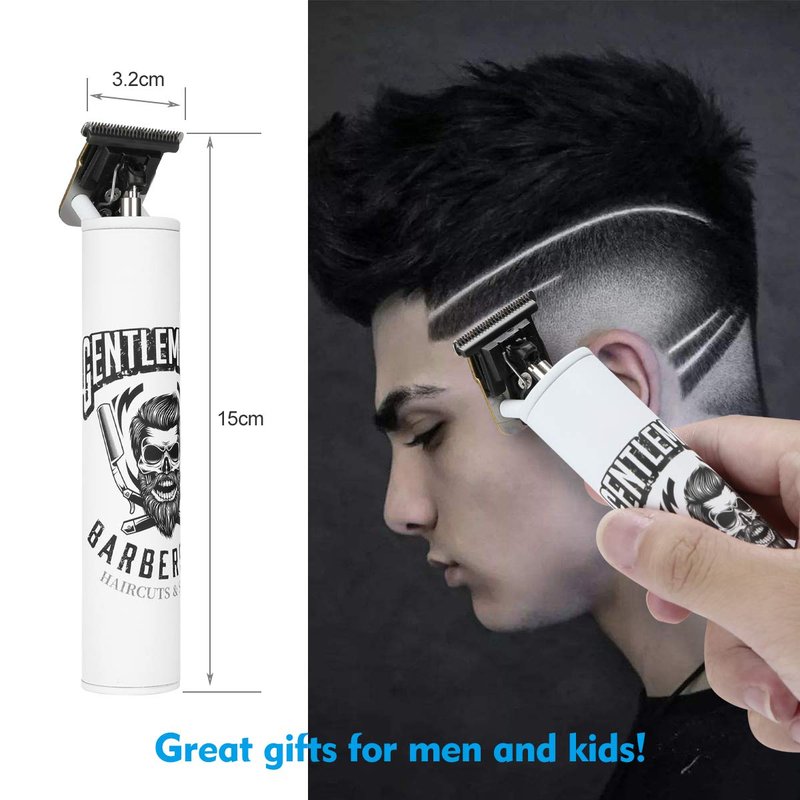 BESTBOMG Electric Clippers Barber Grooming Kit Rechargeable Cordless Close Cutting T-Blade Trimmer Hair Clippers for Men Zero Gapped Detail Beard Shaver