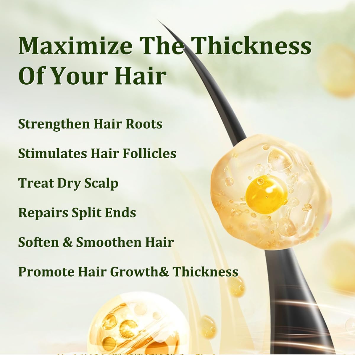 Gypsophila Batana Oil for Hair Growth -100% Pure Natural Hair Growth Oil,Nourishes The Scalp, Eliminates Split Ends, Reduce Hair Loss & Detox Your Scalp (1 Fl Oz) for All Hair Types