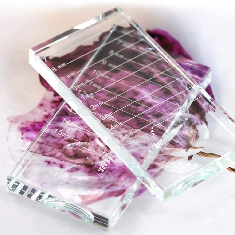 Eyelash Extension Crystal Palette - 2-in-1 Glass Lash Stand Tray for Adhesive Glue | 2 Pcs