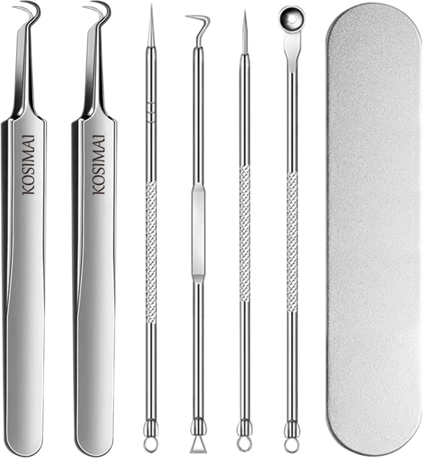 Blackhead Remover Tool - Professional Pimple Popper with 30X Magnification HD Camera | Silver Finish