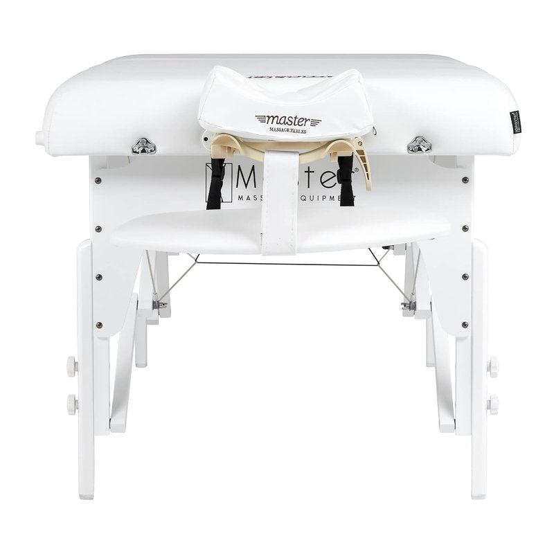 Montclair Extra Wide Massage Table - Professional Portable Spa Table with Memory Foam | Folding Adjustable Design (White)
