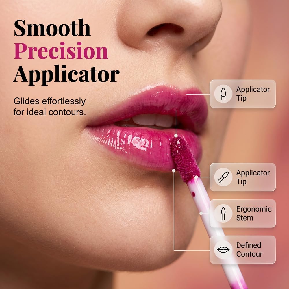 Peel Off Lip Stain Tint - Long Lasting Waterproof Formula, Hydrating Color | Cool Rose