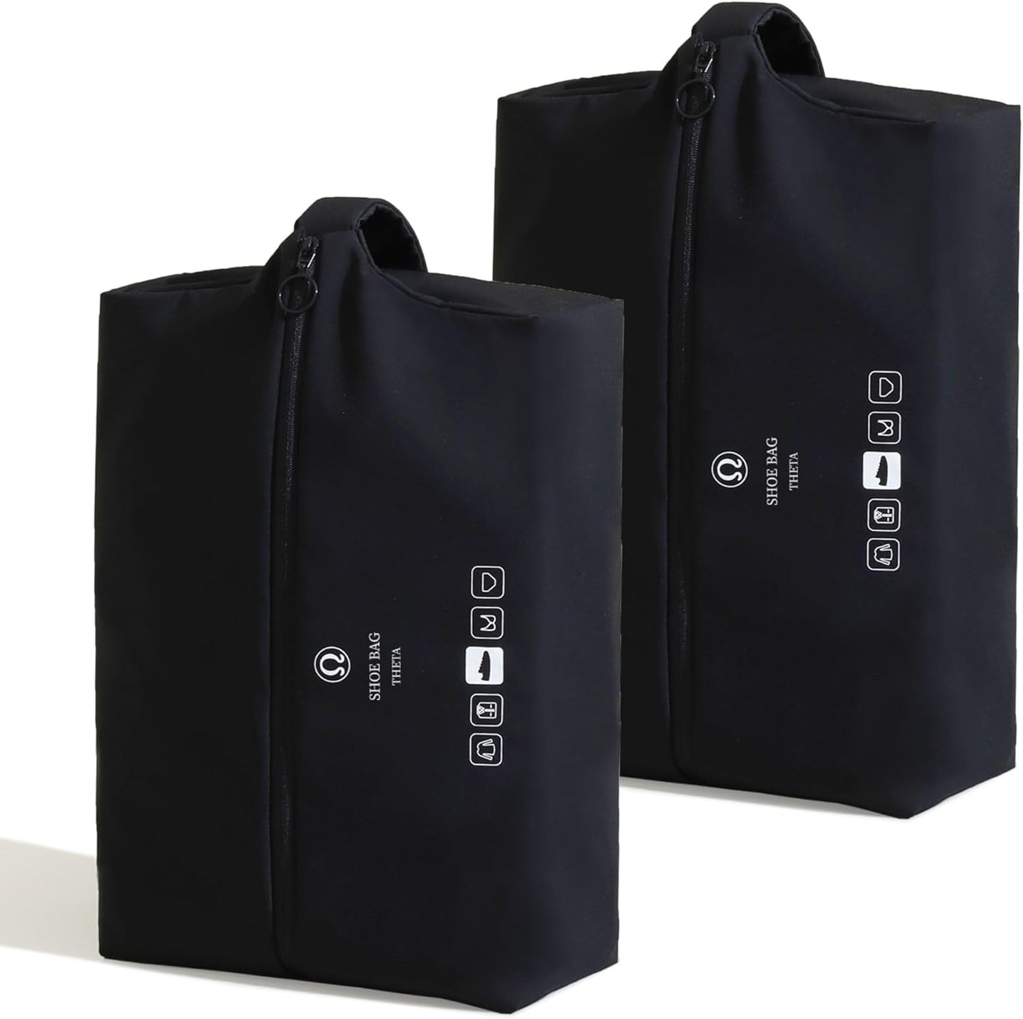 Waterproof Travel Shoe Bag - Double-Layer Fabric with Comfortable Handle | Bluish Grey