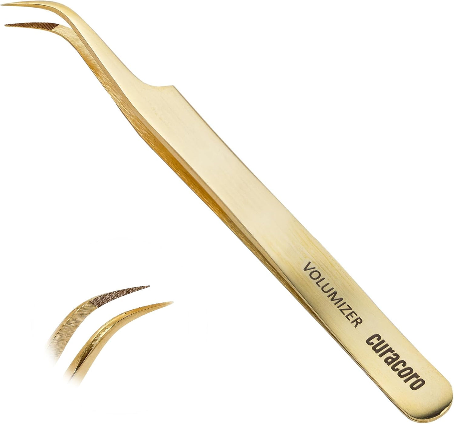 Curacoro Lash Tweezer - Precision Fiber Tip Grip for Eyelash Extensions | Multi-Shape Silver Tweezers for Volume & Isolation