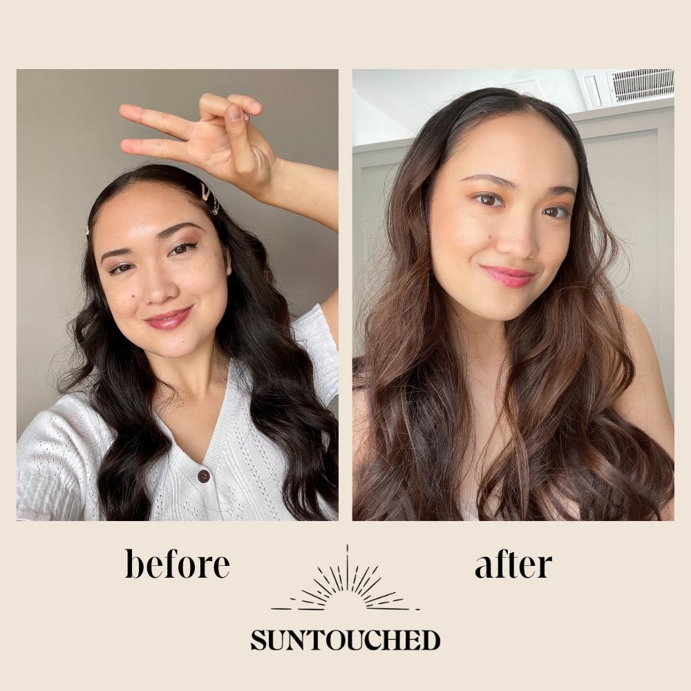 Suntouched Hair Lightener for Dark Hair - Natural Highlights Without Foils or Ammonia - Sun-Activated Gradual Lightening Spray for Brown to Black Hair with Chamomile - 3.38 Fl Oz
