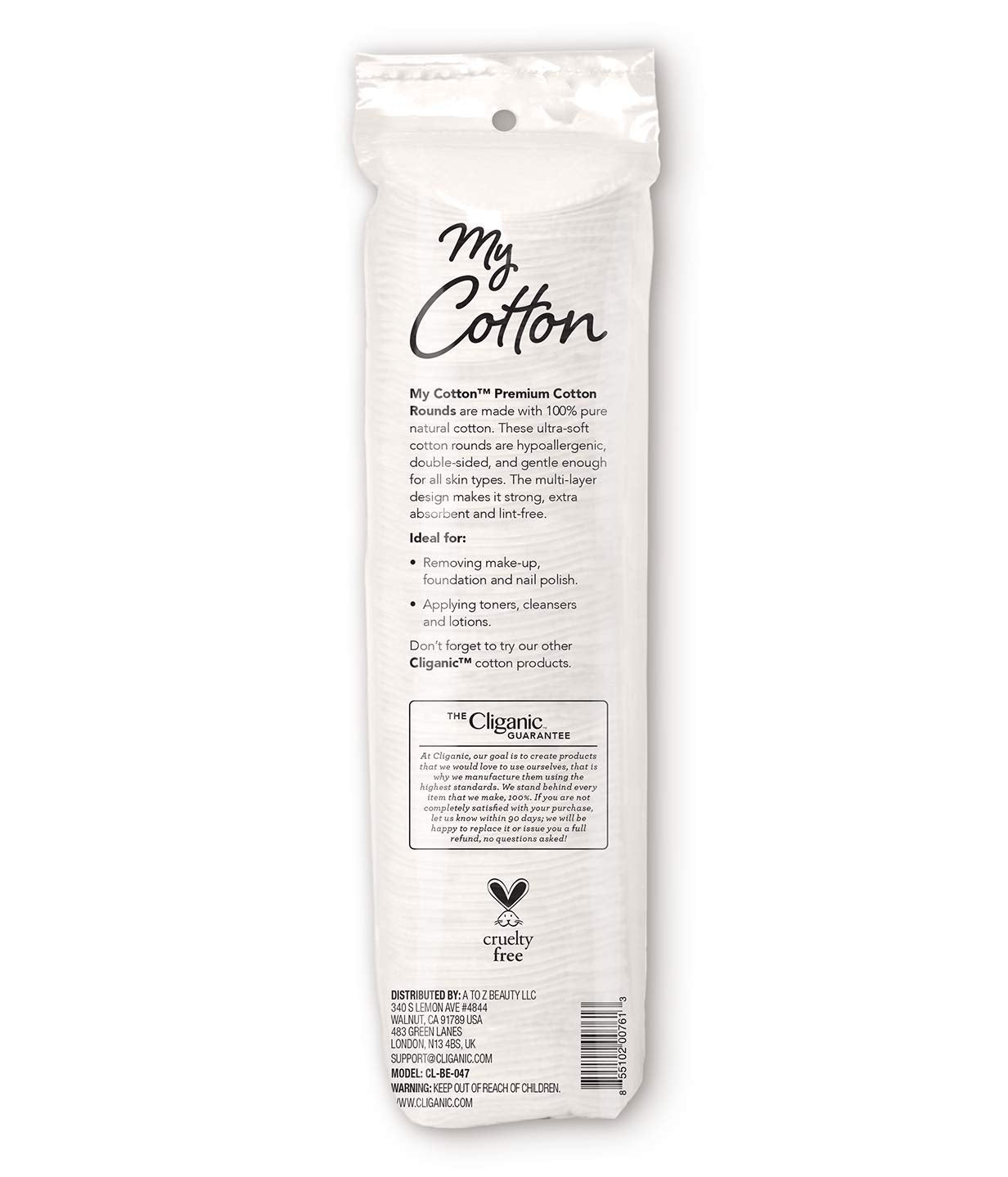 My Cotton Premium Cotton Rounds Bulk (1080 Count) | Makeup Remover Pads, Hypoallergenic, Lint-Free | 100% Pure